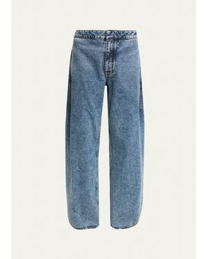 Alaïa Denim Petal Pants - Blue