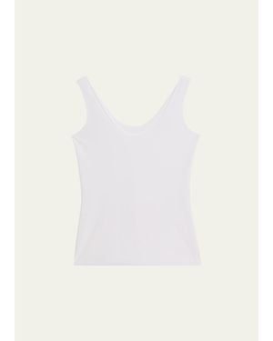 Commando Scoop-Neck Cotton Tank Top - White
