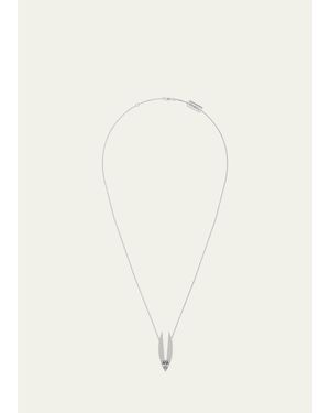 KAMAL 18K Petal Lotus Edge Pear Diamond Necklace, 16"L - Natural