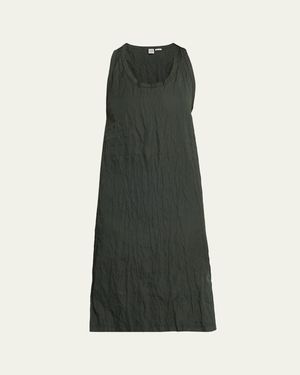 green emerald velvet dress Toteme // Khaki Green Seamless Rib Tank Dress  VSP Consignment