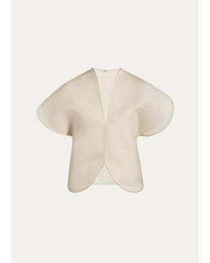 KHAITE Briar Silk Top - Natural