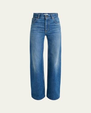 Chloé Rigid Denim Wide-Leg Pants - Blue