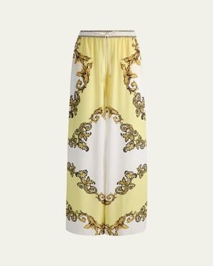 Alice + Olivia Ojai Wide-Leg Pants - Metallic