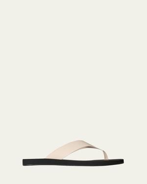 The Row Dune Classic Leather Thong Sandals - Natural