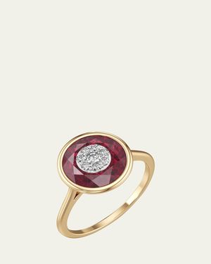 Bhansali 18K Fusion Stone And Brilliant Diamond Ring - Red