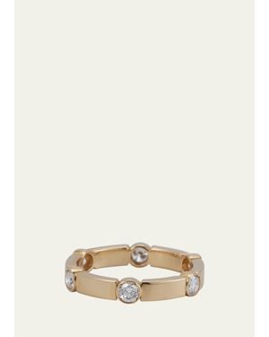 Ileana Makri 18K Stepping Stones Stream Ring With Diamonds - Natural