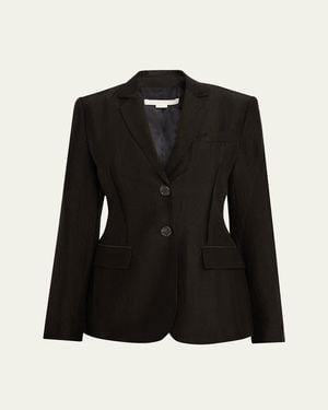 Jason Wu Single-Breasted Washed Twill Jacket - Black