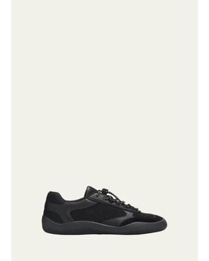 Prada Speedrock Mesh Fabric Sneakers - White