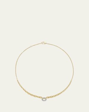 WALTERS FAITH Morrell Graduated Link Necklace With Single Diamond Link - Natural