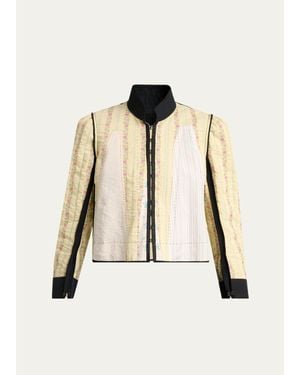 Chloé Quilted Patchwork Jacket - Natural