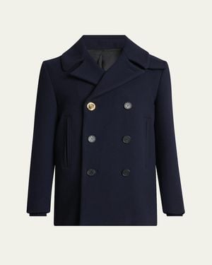 Givenchy Double-Face Wool Peacoat - Blue