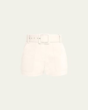 Ramy Brook Kasey Belted Shorts - Natural