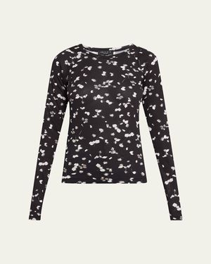Rag & Bone Shaw Paneled Long-Sleeve Top - Black