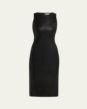 Alice + Olivia Wynell Vegan Leather Knee-Length Dress - Black