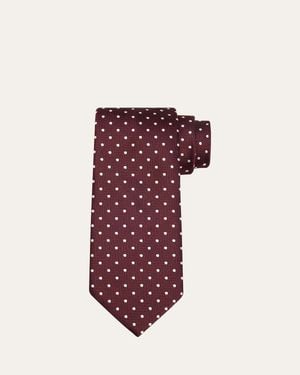 Tom Ford Polka Dot Silk Tie - Red