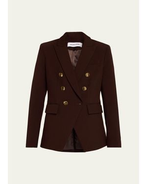 Veronica Beard Miller Double-Breasted Dickey Jacket - Brown