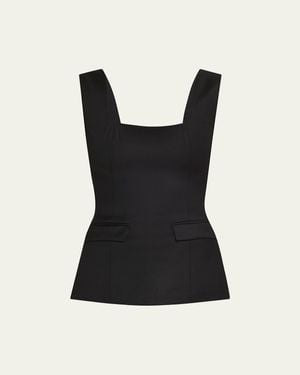 Anna Quan Felicity Sleeveless Wool Top - Black