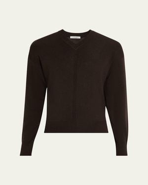 Lemaire Merino Blend V-Neck Sweater - Black