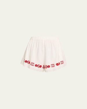 Sea Catharina Embroidered Shorts - Pink