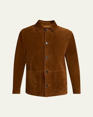 Brioni Suede Desert Jacket - Brown