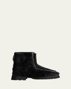 Hereu Armenta Shearling Ankle Boots - Black