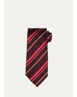 Tom Ford Multi-Stripe Silk Tie - Red