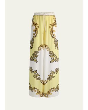 Alice + Olivia Ojai Wide-Leg Pants - Metallic