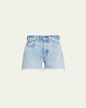 Moussy Lincoln Denim Shorts - Blue