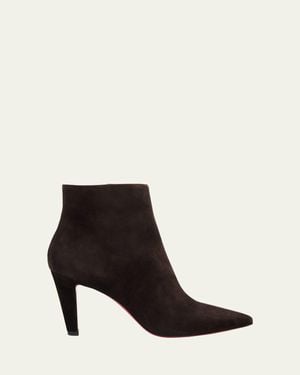 Christian Louboutin Vibella Suede Sole Booties - Black