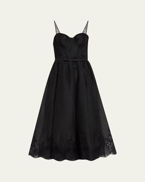 Zimmermann Valiant Lace-Trim Corset Dress - Black