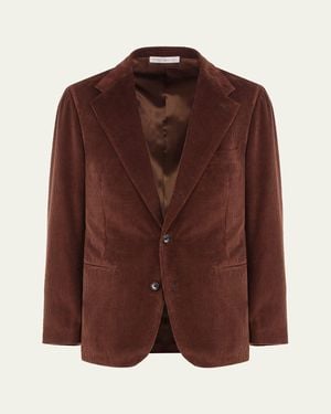 Umit Benan Ben Cotton Cashmere Corduroy Blazer - Brown
