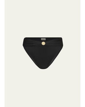 L'Agence Miya Solid Classic Bikini Bottoms - Black