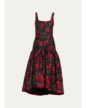 Alice + Olivia Diana Structured Midi Dress
