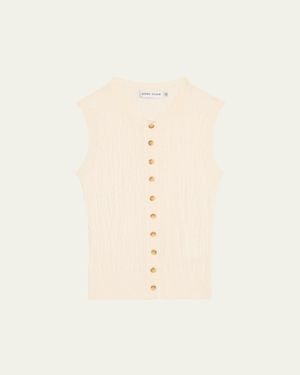 Anna Quan Serafina Button-Front Top - Natural