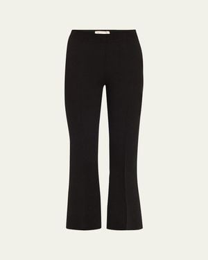 High Sport Cropped Kick Flare Pants - Black