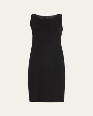 Akris Silk Crepe Shift Dress - Black
