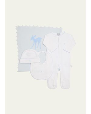 G.H.Hurt & Son Kid's Baby Fawn Gift Set, Size Newborn-3M - Blue