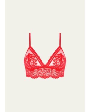 Lise Charmel Desirs De Venise Lace & Tulle Soft Cup Bra - Red