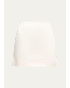 LIBEROWE Vera Satin Mini Skirt - Natural