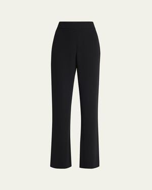 Giorgio Armani Cady Straight-Leg Pants - Black