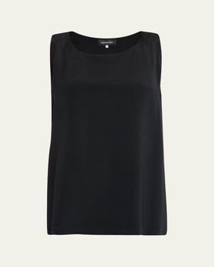 Eskandar A-Line Silk Shell - Black