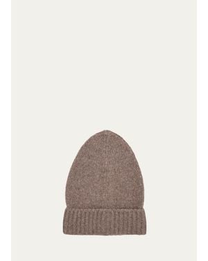 The Row Pavir Cashmere Beanie Hat - Brown