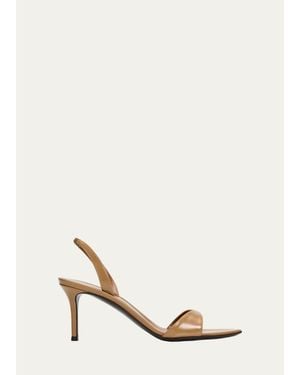 Giuseppe Zanotti 70Mm Patagonia Selvaggia Leather Slingback Sandals - Natural