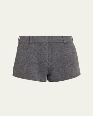 Lisa Yang Annora Cashmere Knit Micro Shorts - Gray
