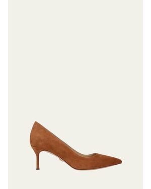 Veronica Beard Rita Suede Classic Pumps - Natural