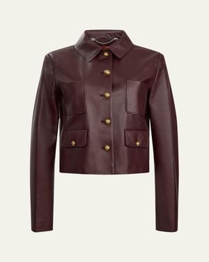 Altuzarra Astley Tailored Leather Jacket - Brown