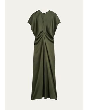 TOTEME Satin Slouch Waist Dress - Green