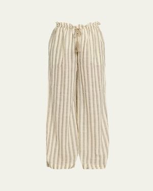 Ulla Johnson Josephine Stripe Coverup Pants - Natural