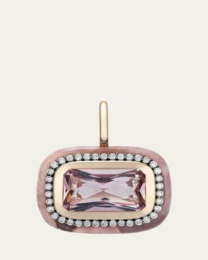 MASON & BOOKS 14K Jumbo Floret Stone Pendant With East-West, Agate And Diamonds - Natural