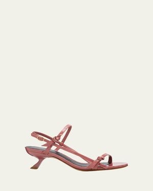 Alexandre Birman 50Mm Clarita Caged Croc-Embossed Leather Sandals - Pink